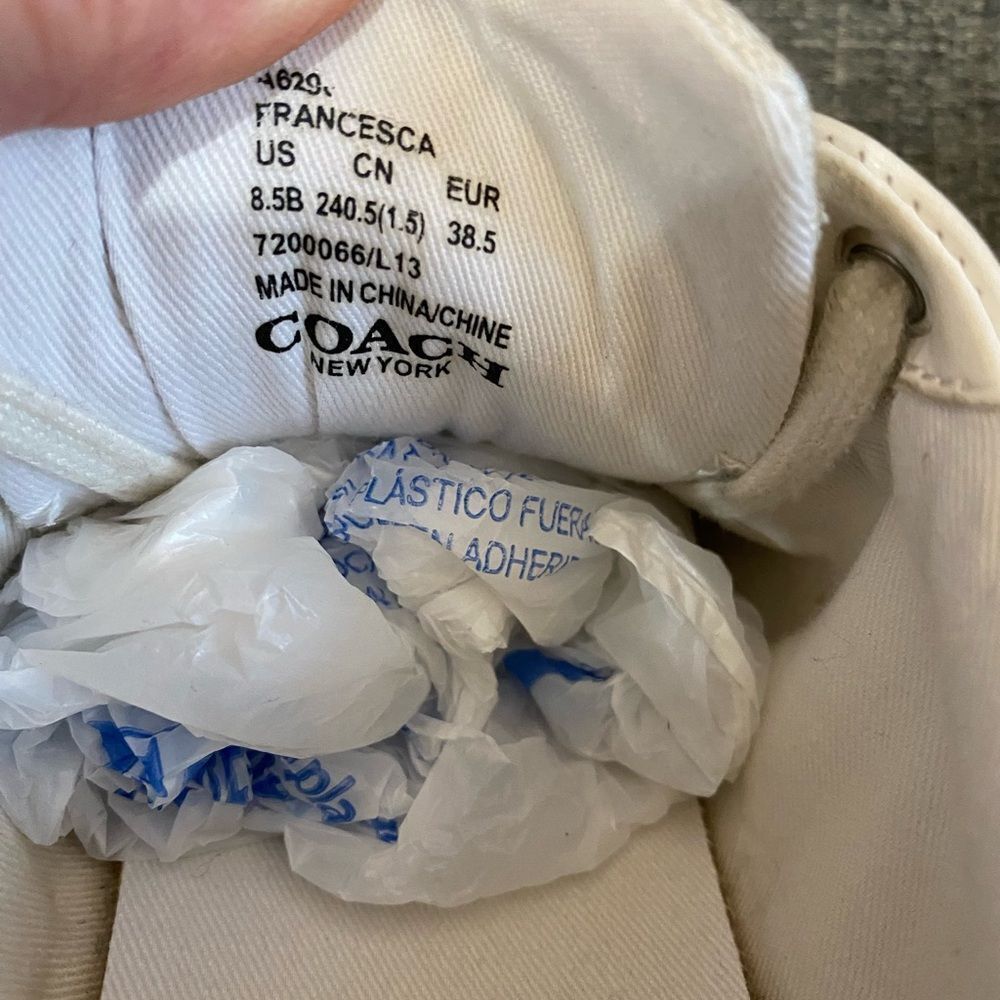 Coach Francesca Cream Sneakers Women’s Size 8.5 - Picture 10 of 10
